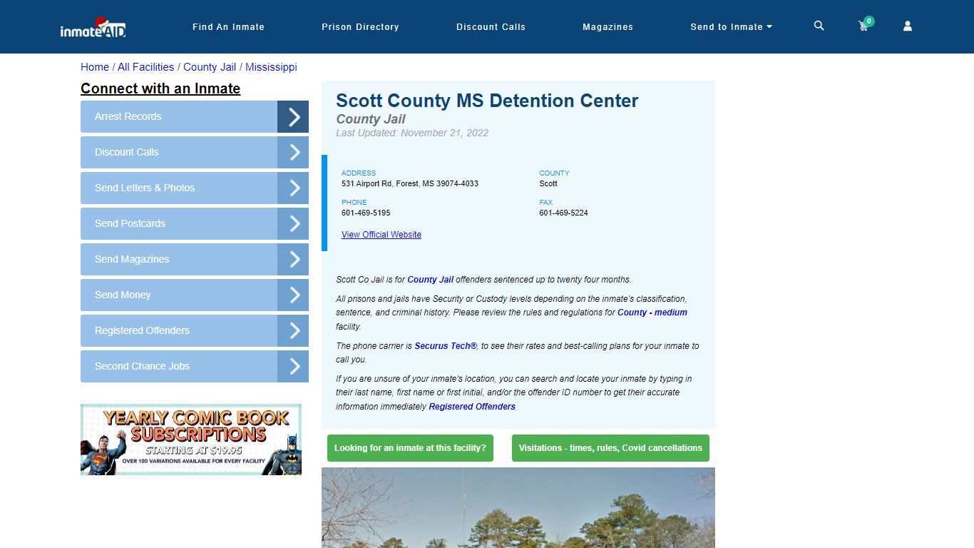 Scott County MS Detention Center - Inmate Locator - Forest, MS